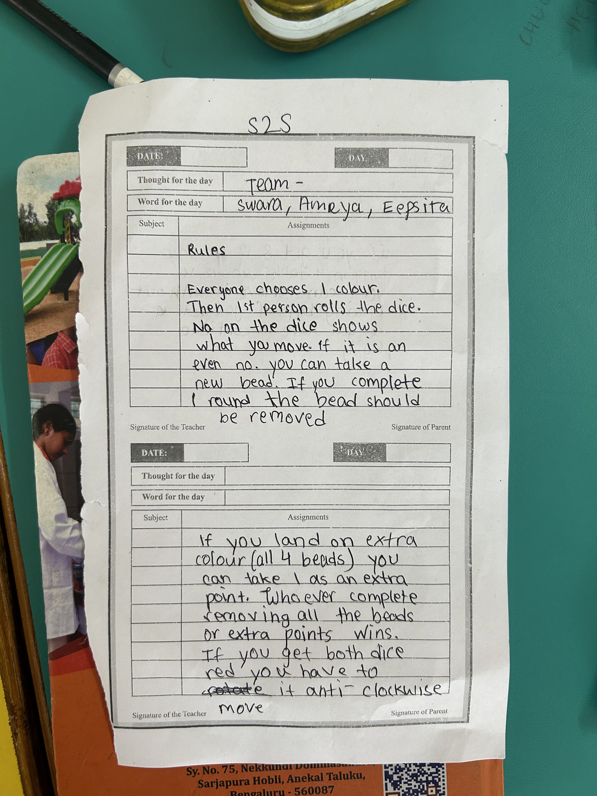 Student-Designed Game Rules & Strategy 1